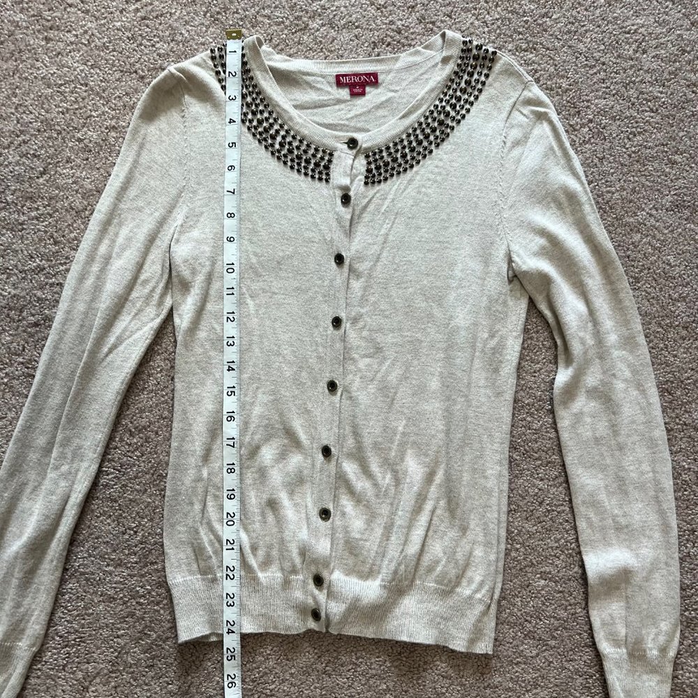 Merona Cardigan with Embellished Neckline - Picture 4 of 6
